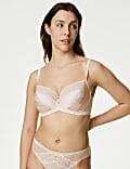 Silk & Lace Wired Balcony Bra Set F-H