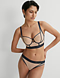 Tivoli Mesh Wired Longline Balcony Bra Set (A-E)