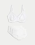 Lace Wired Minimiser Bra Set C-H