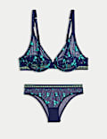 Karina Embroidery Wired Plunge Bra Set A-E