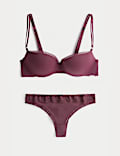 Boston Microfibre Wired Push Up Balcony Bra Set