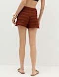 Cotton Blend Cardigan & Shorts Set