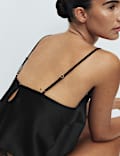 Satin & Lace Strappy Camisole Set