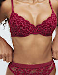 Cleo Lace Wired Demi Cup Bra Set A-E