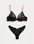 Helena Embroidered Wired Plunge Bra Set A-E