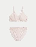 Set Bralette Tanpa Kawat Motif Renda A-E