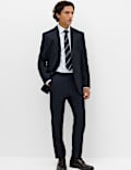 2 Piece Regular Fit Pure Wool Striped Suit