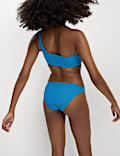 Textured One Shoulder Bikini Set