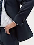 3 Piece Regular Fit Pure Wool Checked Suit