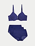 Setje met Flexifit™-push-up-bh met beugel en kant, cupmaten A-E