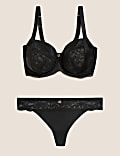 Silk & Lace Underwired Balcony Bra Set F-H