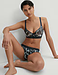 Tivoli Printed Mesh Wired Full Cup Bra Set A-E