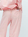 Zuiver katoenen gestreepte set met pyjamashirt en -broek
