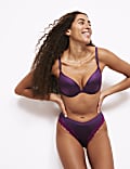 Ella Lace Trim Wired Push Up Plunge Bra Set A-E