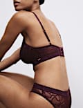 Soutien-gorge plongeant sans armature en dentelle, bonnets A &agrave; E