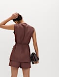 Linen Waistcoat & Short Set