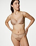 Silk & Lace Wired Balcony Bra Set F-H
