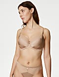 Silk & Lace Wired Balcony Bra Set F-H