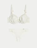 Porto Satin Wired Balcony Bra Set