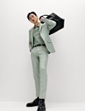 3 Piece Slim Fit Textured Stretch Suit