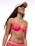 Conjunto de sujetador escotado con aros y bordado Karina (copa A-E)