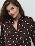 Dream Satin&trade; Printed Pyjama Shirt & Bottom Set