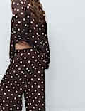 Dream Satin&trade; Printed Pyjama Shirt & Bottom Set