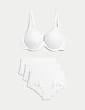 Lace Wired Push-Up Bra Set A-E