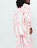 Ensemble pyjama 100 % coton &agrave; rayures chemise & bas