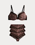 Jasmine Lace Wired Push-Up Plunge Bra Set A-E
