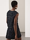Textured Top & Skirt Set