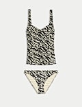Floral Square Neck Tankini Set
