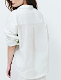 Pure Cotton Striped Collared Pyjama Shirt & Bottom Set