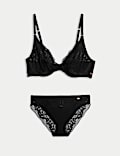 Set Bra Plunge Berkawat Renda A-E