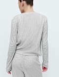 Cotton Blend Pointelle Lounge Cardigan & Bottom Set