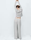 Cotton Blend Pointelle Lounge Cardigan & Bottom Set