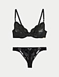 Leon Embroidery Wired Full Cup Bra Set A-E