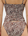 Tummy Control Printed Ruched Tankini Set