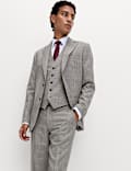 Regular Fit Pure Wool Check Suit