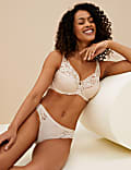 Soutien-gorge non ampliforme à motif fleuri, bonnets emboîtants&nbsp;G&nbsp;à&nbsp;L