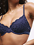 Cleo Lace Wired Demi Cup Bra Set A-E