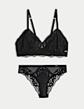 Set Bralette Tanpa Kawat Motif Renda A-E