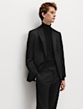 Tailored Fit Sateen Stretch Tuxedo Suit