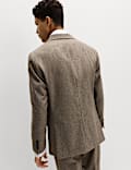 3 Piece Tailored Fit Italian Wool Rich Tweed Suit Jacket