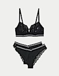 Set Bra Balcony Berkawat Renda Cleo A-E