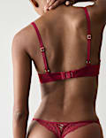 Silk & Lace Wired Demi Cup Bra Set A-E
