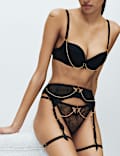 Freya Embroidered Wired Push-Up Balcony Bra & Suspender Set A-E