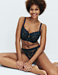 Cleo Sequin Lace Wired Balcony Bra Set (F-H