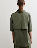 Linen Blend Relaxed Utility Shirt & Trouser Set