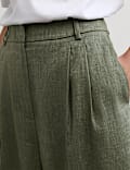 Linen Blend Relaxed Utility Shirt & Trouser Set